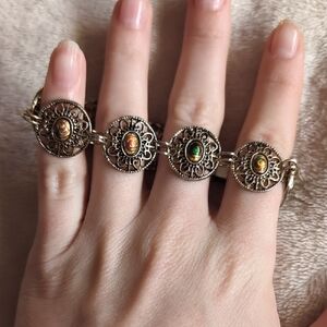 Gold earth-toned bracelet with clasps